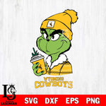 Wyoming Cowboys Boujee Grinch Christmas Cut Files Cricut, Svg Dxf Eps Png file, Digital download , Silhouette