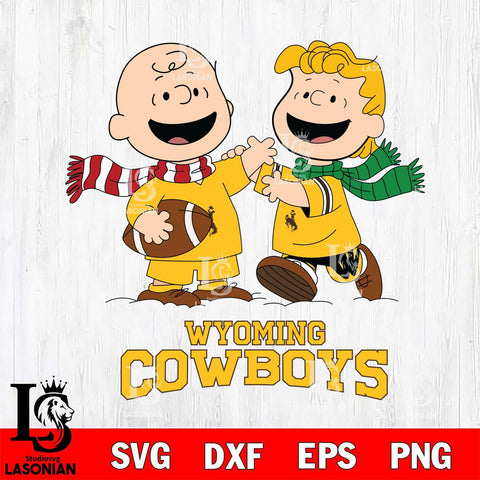 Wyoming Cowboys Charlie Brown & Linus Football Cricut,Christmas SVG DXF EPS PNG FILE, NCAA Digital Download,Instant Download, Silhouette