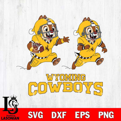 Wyoming Cowboys Chip & Dale Football Cricut,Christmas SVG DXF EPS PNG FILE, NCAA Digital Download,Instant Download, Silhouette