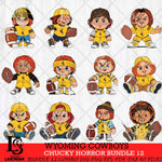 Wyoming Cowboys Chucky Horror Bundle 12 SVG Eps Dxf Png File, Bundle NCAA svg, Digital Download, Instant Download