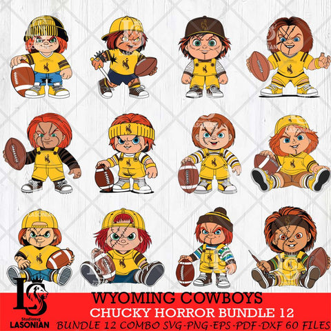 Wyoming Cowboys Chucky Horror Bundle 12 SVG Eps Dxf Png File, Bundle NCAA svg, Digital Download, Instant Download