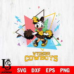 Wyoming Cowboys Cute Daisy Duck Cheerleader SVG DXF EPS PNG FILE, NCAA File Cut,Digital Download,Instant Download