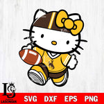 Wyoming Cowboys Cute Hello Kitty Football 9 Svg Eps Dxf Png File, NCAA svg, Digital Download, Instant Download