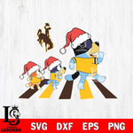 Wyoming Cowboys Family Bluey Walking Christmas Svg Eps Dxf Png File, Digital Download, Instant Download