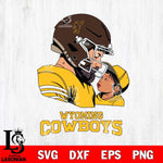 Wyoming Cowboys Father And Child Rugby SVG DXF EPS PNG FILE,NCAA SVG, Father day Digital Download,Instant Download, Silhouette