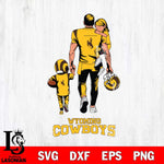 Wyoming Cowboys Father And Son Football SVG DXF EPS PNG FILE,NCAA SVG, Father day Digital Download,Instant Download, Silhouette