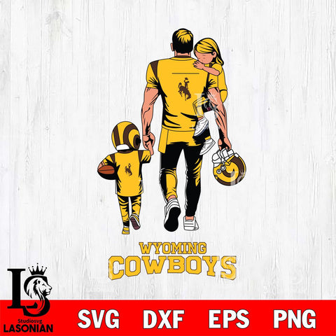 Wyoming Cowboys Father And Son Football SVG DXF EPS PNG FILE,NCAA SVG, Father day Digital Download,Instant Download, Silhouette