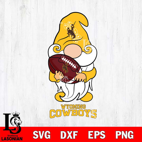 Wyoming Cowboys Gnomes Christmas football Svg Eps Dxf Png File, Digital Download, Instant Download