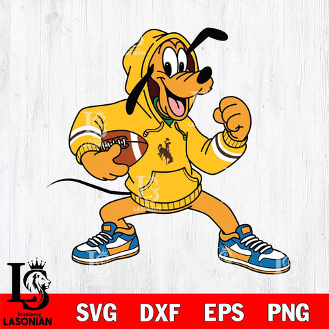 Wyoming Cowboys Goofy Disney Football Christmas File Cut, NCAA SVG DXF EPS PNG FILE, Digital Download , Criucut , Silhouette