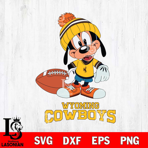 Wyoming Cowboys Goofy Football SVG DXF EPS PNG FILE,NCAA svg ,Football Digital Download,Instant Download, Silhouette