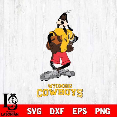 Wyoming Cowboys Goofy Player SVG DXF EPS PNG FILE,NCAA svg ,Football Digital Download,Instant Download, Silhouette