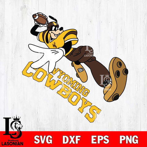 Wyoming Cowboys Goofy rugby player SVG DXF EPS PNG FILE,NCAA svg ,Football Digital Download,Instant Download, Silhouette
