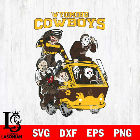 Wyoming Cowboys Jason Voorhees Horror 10 Svg Eps Dxf Png File, NCAA svg, Digital Download, Instant Download