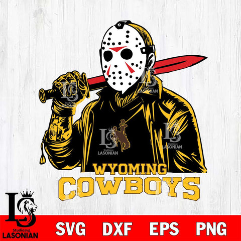 Wyoming Cowboys Jason Voorhees Horror 12 Svg Eps Dxf Png File, NCAA svg, Digital Download, Instant Download