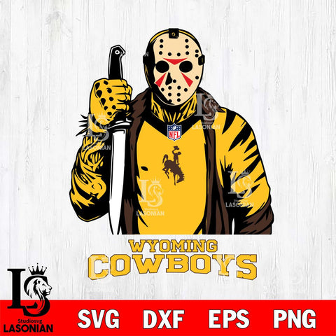 Wyoming Cowboys Jason Voorhees Horror 3 Svg Eps Dxf Png File, NCAA svg, Digital Download, Instant Download