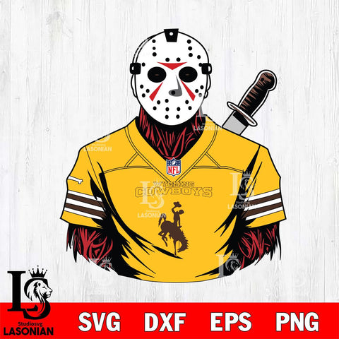 Wyoming Cowboys Jason Voorhees Horror 4 Svg Eps Dxf Png File, NCAA svg, Digital Download, Instant Download