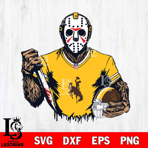 Wyoming Cowboys Jason Voorhees Horror 5 Svg Eps Dxf Png File, NCAA svg, Digital Download, Instant Download