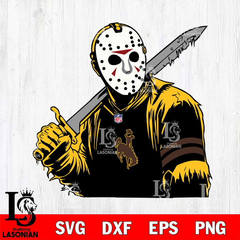 Wyoming Cowboys Jason Voorhees Horror 7 Svg Eps Dxf Png File, NCAA svg, Digital Download, Instant Download