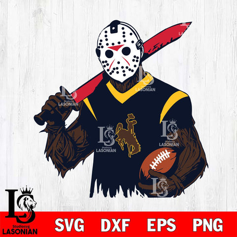 Wyoming Cowboys Jason Voorhees Horror Halloween 2 Svg Eps Dxf Png File, NCAA svg, Digital Download, Instant Download