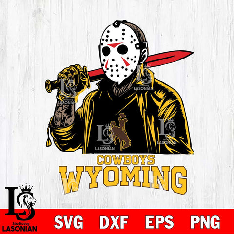 Wyoming Cowboys Jason Voorhees Horror Halloween Svg Eps Dxf Png File, NCAA svg, Digital Download, Instant Download
