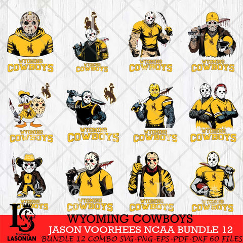 Wyoming Cowboys Jason Voorhees NCAA Bundle 12 SVG Svg Eps Dxf Png File, Digital Download