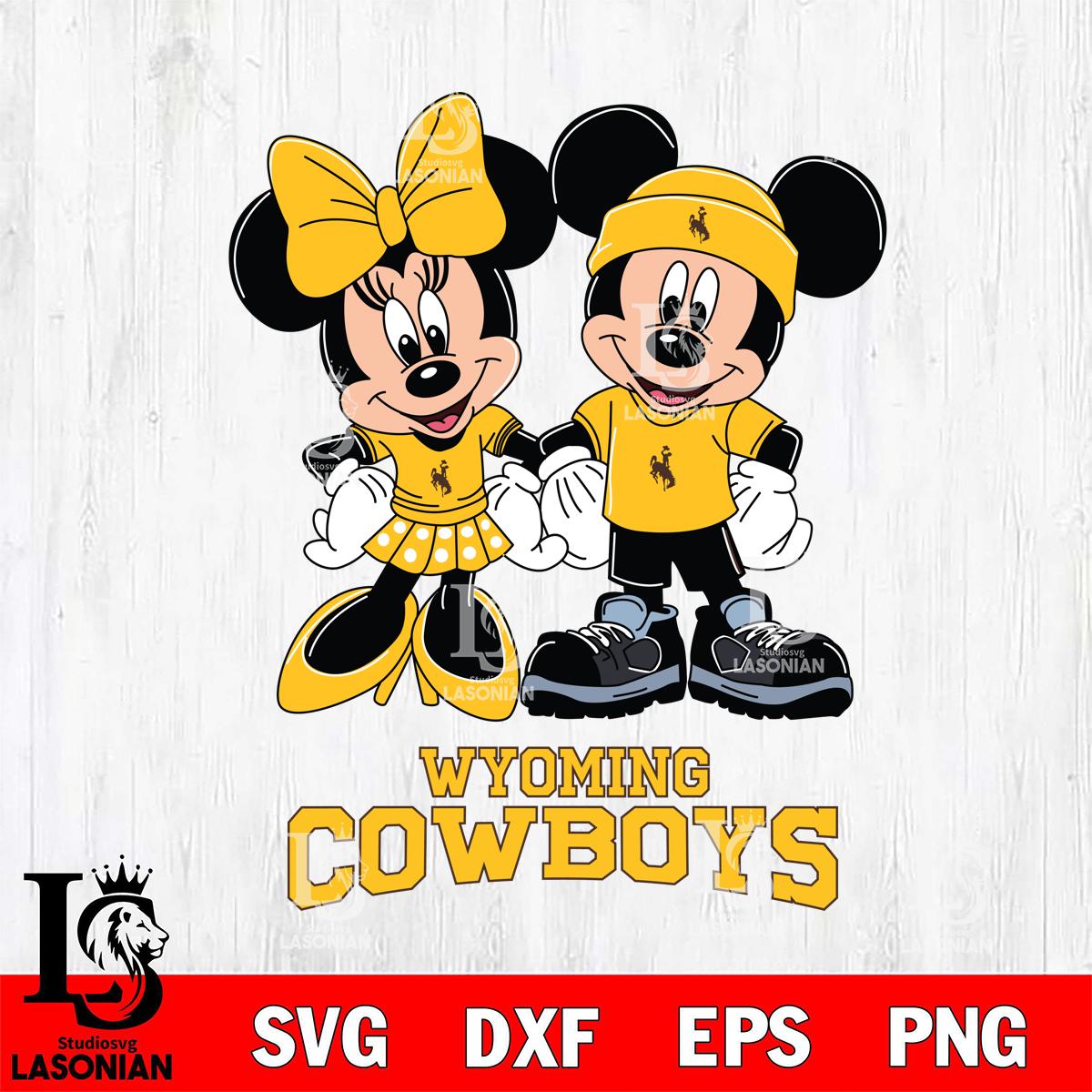 Wyoming Cowboys Mickey Minnie Rugby ball – lasoniansvg