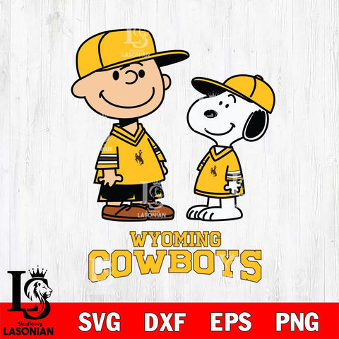 Wyoming Cowboys Peanuts Snoopy Football SVG DXF EPS PNG FILE,Snoopy File Cut, NCAA Digital Download,Instant Download,Christmas Silhouette