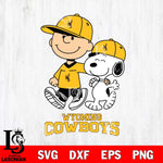 Wyoming Cowboys Peanuts Snoopy Friends SVG DXF EPS PNG FILE,Snoopy File Cut, NCAA Digital Download,Instant Download,Christmas Silhouette