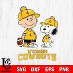 Wyoming Cowboys Peanuts Snoopy Friends Football SVG DXF EPS PNG FILE,Snoopy File Cut, NCAA Digital Download,Instant Download,Christmas Silhouette