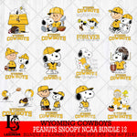 Wyoming Cowboys Peanuts Snoopy Player NCAA Bundle 12 SVG DXF EPS PNG FILE,Snoopy File Cut, bundle NCAA Digital Download,Instant Download, Silhouette