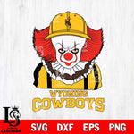 Wyoming Cowboys Pennywise Horror Sport 10 Svg Eps Dxf Png File, Digital Download