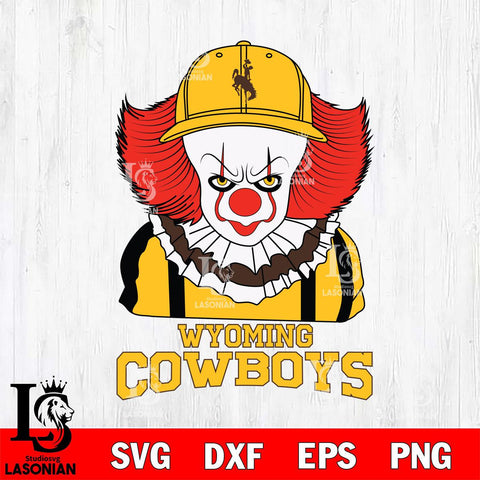 Wyoming Cowboys Pennywise Horror Sport 10 Svg Eps Dxf Png File, Digital Download