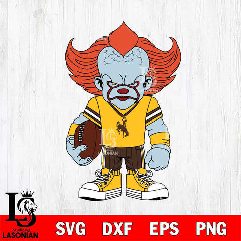 Wyoming Cowboys Pennywise Horror Sport 11 Svg Eps Dxf Png File, Digital Download