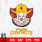 Wyoming Cowboys Pennywise Horror Sport 12 Svg Eps Dxf Png File, Digital Download