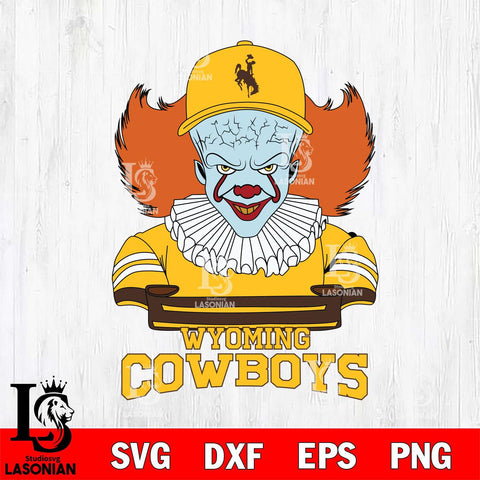 Wyoming Cowboys Pennywise Horror Sport 2 Svg Eps Dxf Png File, Digital Download