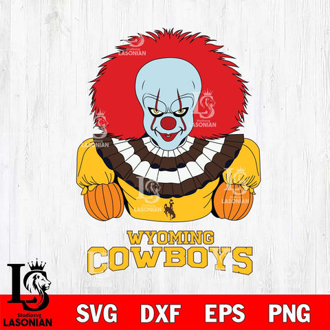 Wyoming Cowboys Pennywise Horror Sport 3 Svg Eps Dxf Png File, Digital Download