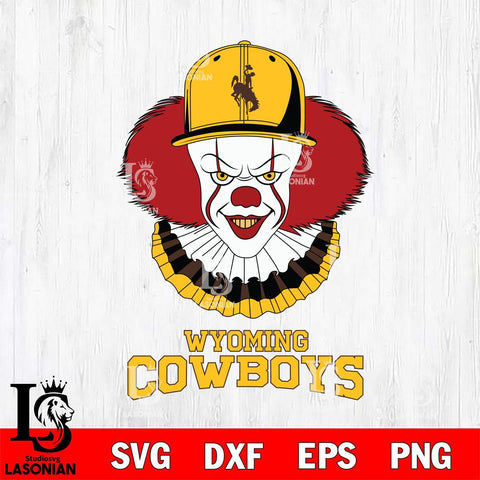 Wyoming Cowboys Pennywise Horror Sport 4 Svg Eps Dxf Png File, Digital Download
