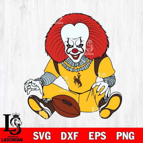 Wyoming Cowboys Pennywise Horror Sport 6 Svg Eps Dxf Png File, Digital Download
