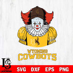 Wyoming Cowboys Pennywise Horror Sport 7 Svg Eps Dxf Png File, Digital Download