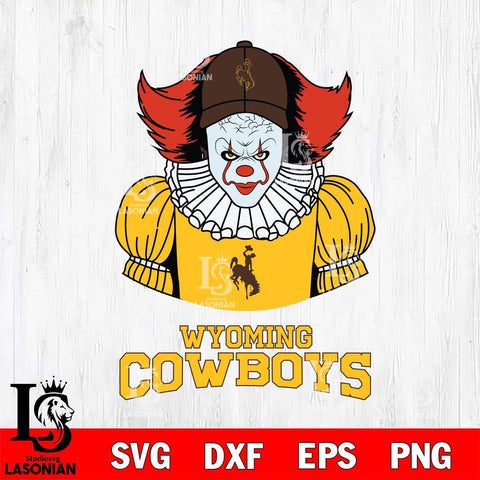 Wyoming Cowboys Pennywise Horror Sport 7 Svg Eps Dxf Png File, Digital Download