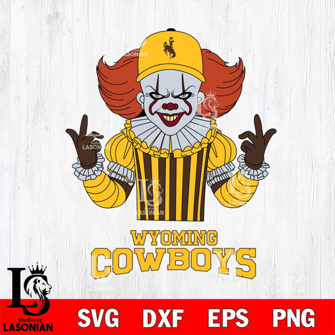 Wyoming Cowboys Pennywise Horror Sport 8 Svg Eps Dxf Png File, Digital Download