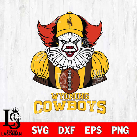Wyoming Cowboys Pennywise Horror Sport 9 Svg Eps Dxf Png File, Digital Download