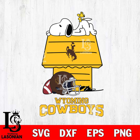 Wyoming Cowboys Snoopy Chill Football SVG DXF EPS PNG FILE,Snoopy File Cut, NCAA Digital Download,Instant Download,Christmas Silhouette