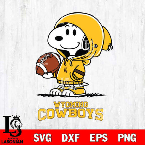 Wyoming Cowboys Snoopy Football Svg Eps Dxf Png File, NCAA svg , Digital Download , Instant Download, Cricut File