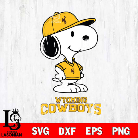 Wyoming Cowboys Snoopy Football sport SVG DXF EPS PNG FILE,Snoopy File Cut, NCAA Digital Download,Instant Download,Christmas Silhouette