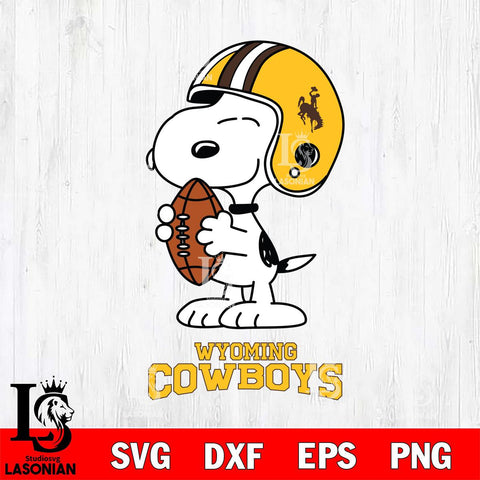 Wyoming Cowboys Snoopy Rugby Svg Eps Dxf Png File, NCAA svg , Digital Download , Instant Download, Cricut File