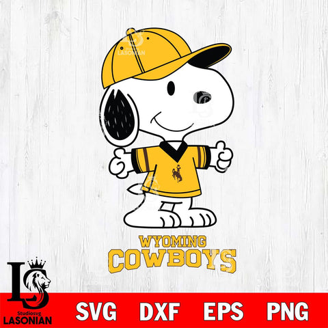 Wyoming Cowboys Snoopy football SVG DXF EPS PNG FILE,Snoopy File Cut, NCAA Digital Download,Instant Download,Christmas Silhouette