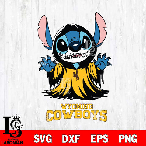 Wyoming Cowboys Stitch Ghost Svg Eps Dxf Png File, NCAA svg, Digital Download, Instant Download
