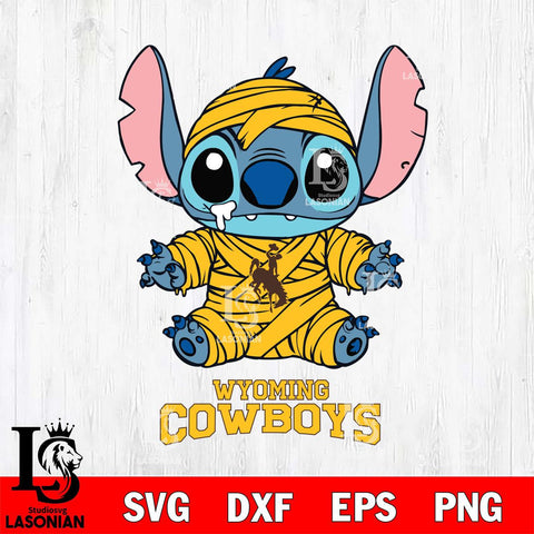 Wyoming Cowboys Stitch Mummy Svg Eps Dxf Png File, NCAA svg, Digital Download, Instant Download