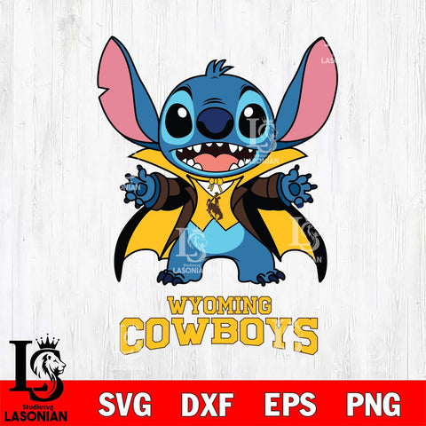 Wyoming Cowboys Stitch Vampire halloween Svg Eps Dxf Png File, NCAA svg, Digital Download, Instant Download